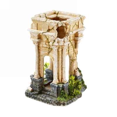 Ancient Roman Columns with Plants