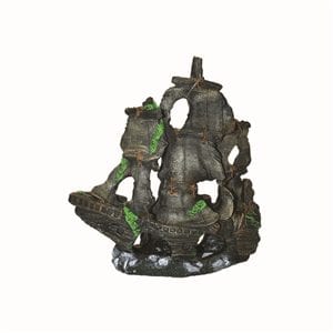 Ship with Sail Aquarium Ornament