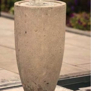 Vase Cracked Grey Water Feature