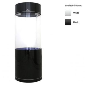 cleair danube acrylic cylinder round column aquarium set with stand
