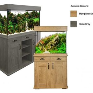 fluval shaker aquarium and cabinet set with LED lighting filter and heater