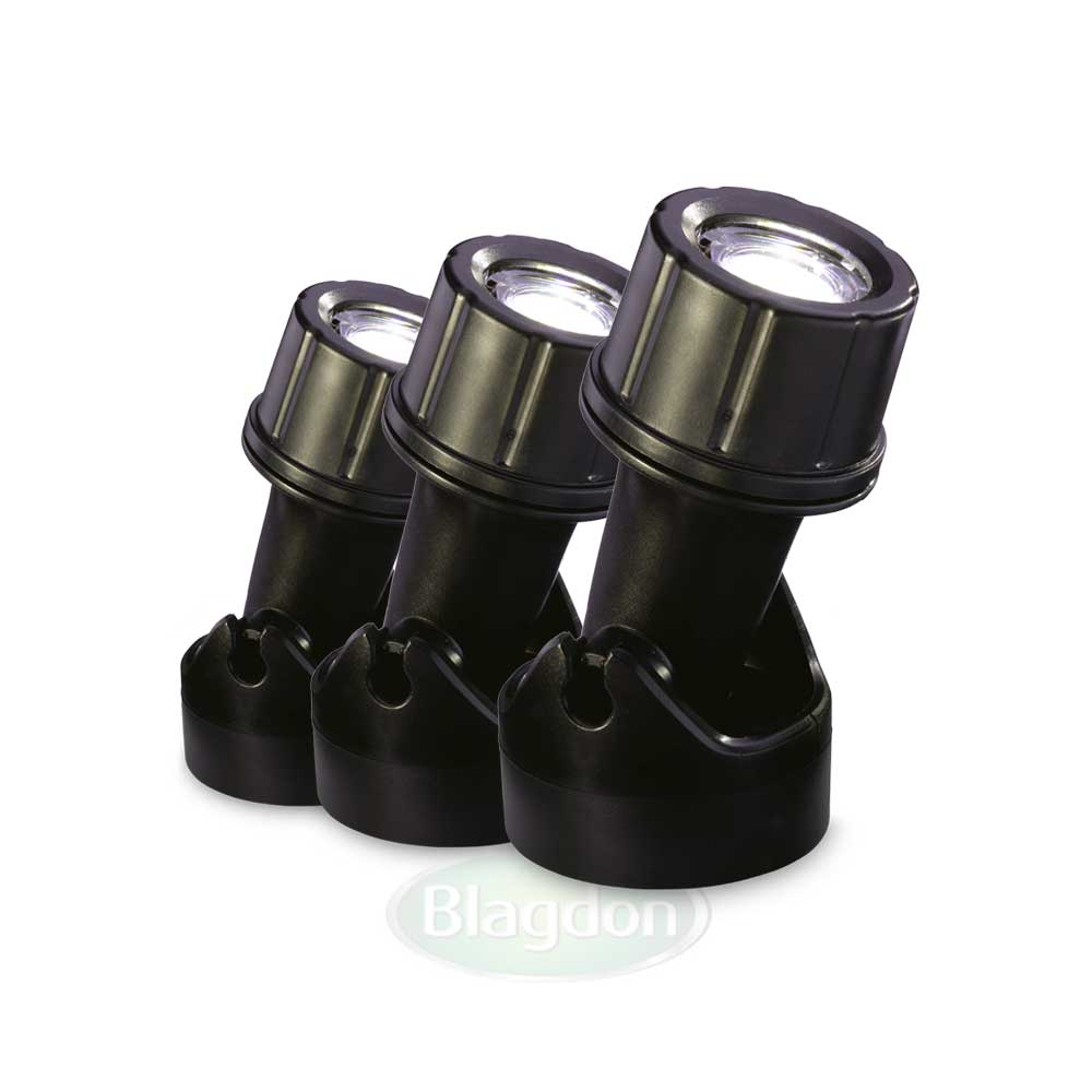 LED Pond & Garden Lights 3 x 1 Watt