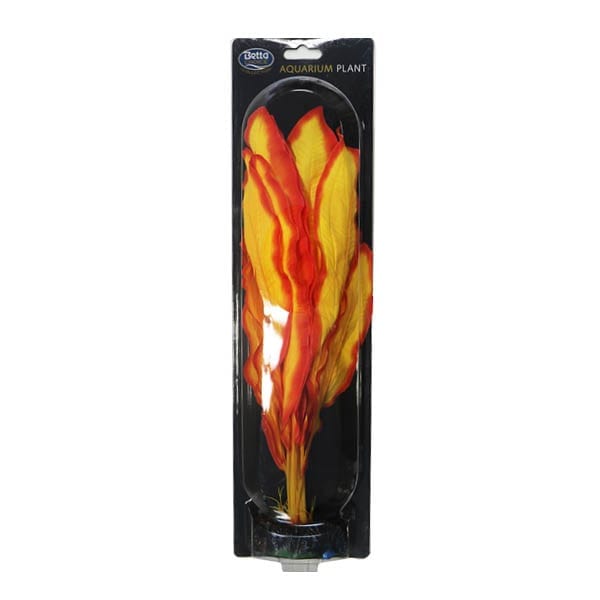 40cm Yellow & Red Silk Plant