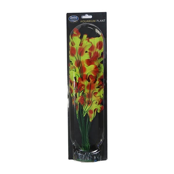 40cm Green & Red Silk Plant