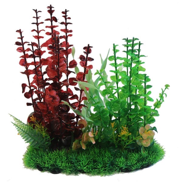 13" Red & Green Plastic Plant