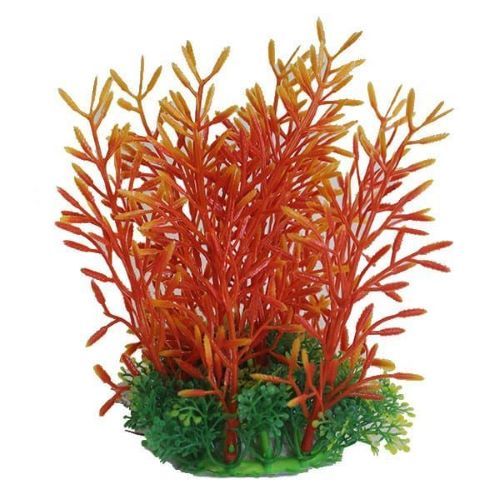 Orange Plastic Aquarium Plant