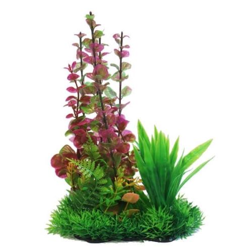 Pink Combi Plastic Aquarium Plant decoration