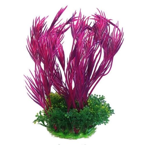 8" Pink Plastic Aquarium Plant