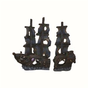 Ship Aquarium Ornament 2 Pieces