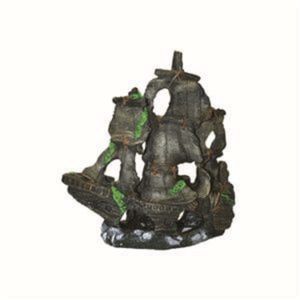 Ship with Sail Aquarium Ornament