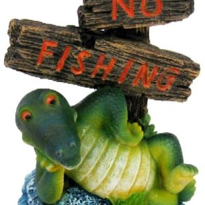 Croc 'No Fishing' Sign
