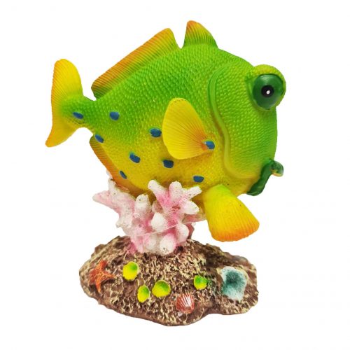 yellow fish on coral ornament