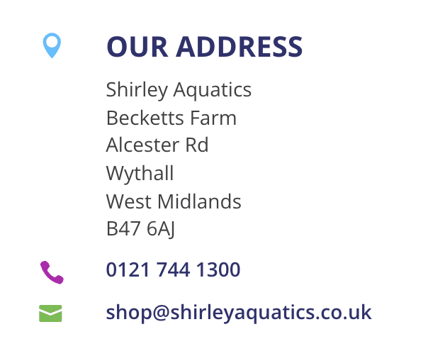 Aquarium essentials questions? Get in touch with us using these contact details. 

