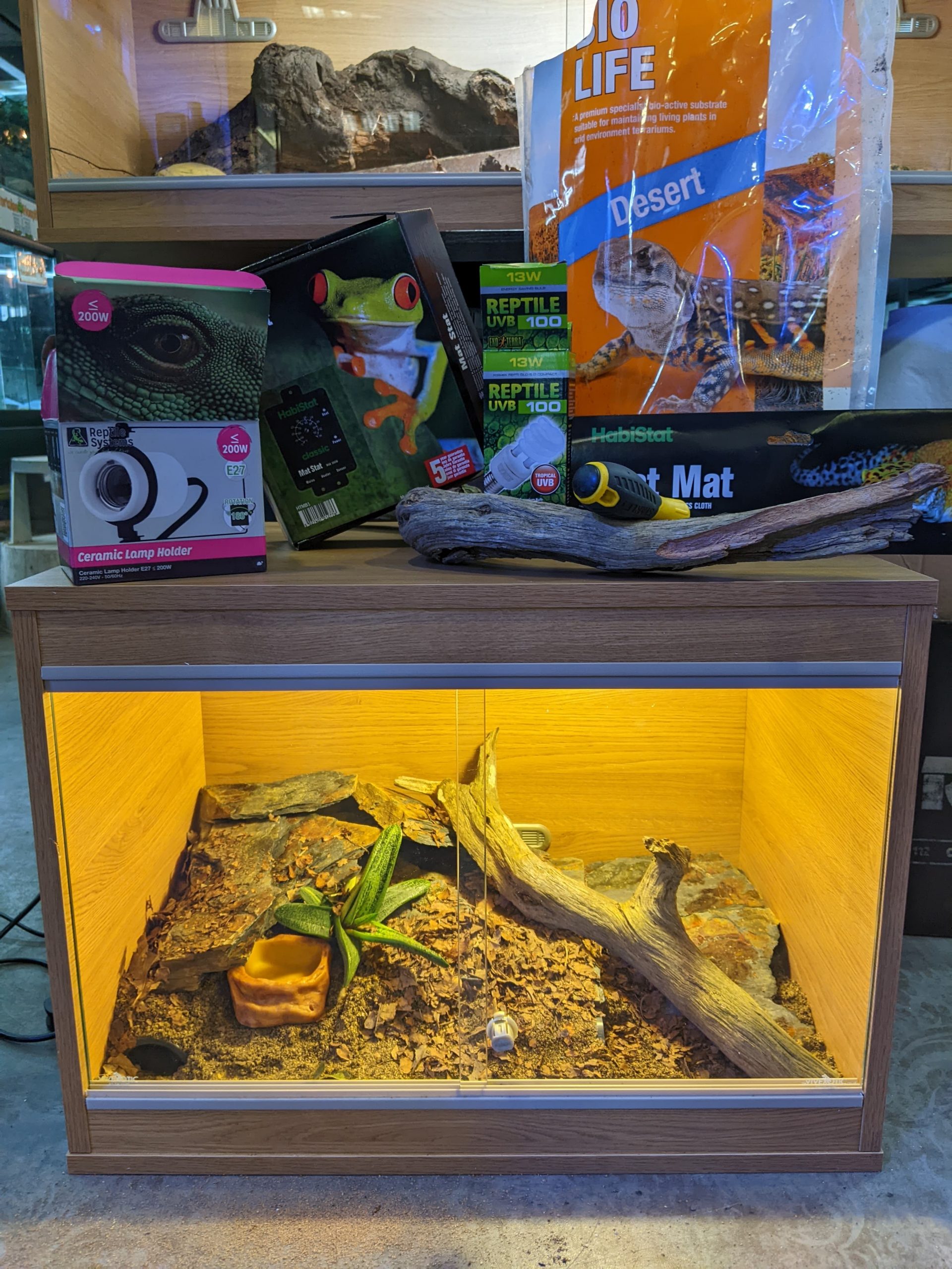 our leopard gecko vivarium took around 15 minutes to put together from start to finish
