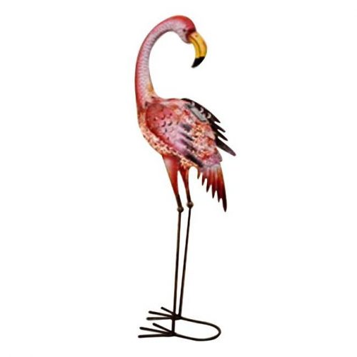 bermuda water garden solar feature flamingo looking back