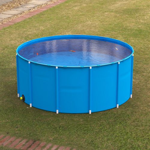 show koi vat temporary holding blue fish pond