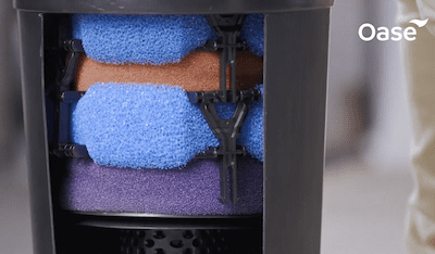 FiltoClear sponges at full compression.
