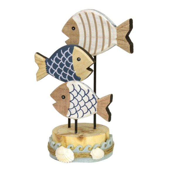 Shoal Of 3 Fish Stripes 19cm