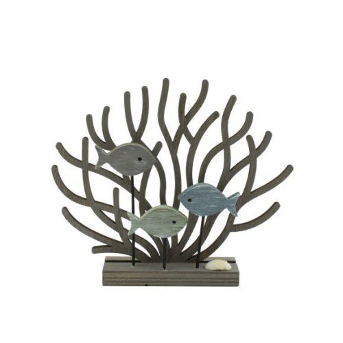 Brown Coral & Fish Decoration