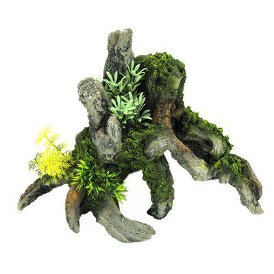 grey driftwood with plants ornament