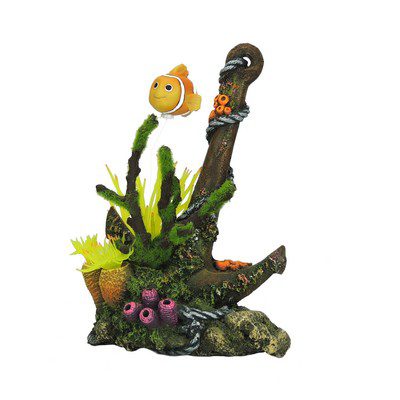 anchor with plants ornament