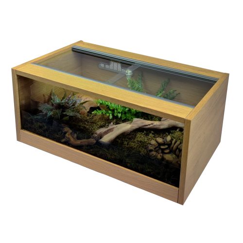 viv exotic repti view wooden vivarium in oak