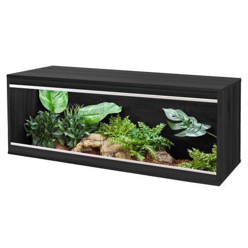 viv exotic repti home large wooden vivarium in black