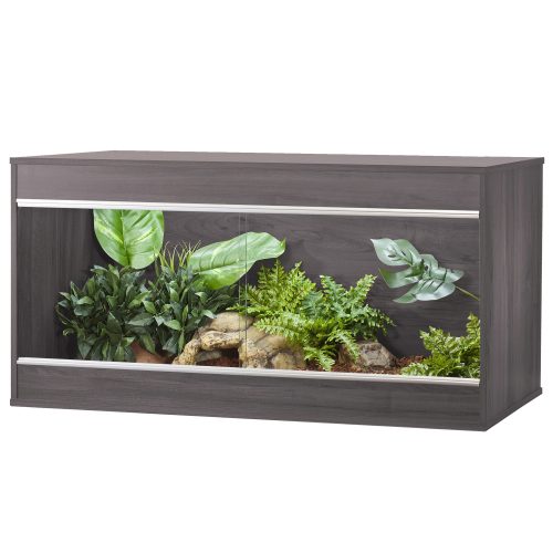 viv exotic repti home maxi large wooden vivarium in grey