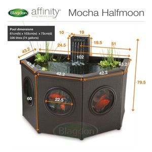 Blagdon Affinity Mocha Half-Moon Pool 336L (1)