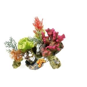 Coral Rocks and Plants Aquarium Ornament 170mm