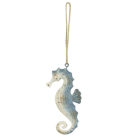 Hanging Metal Seahorse 12cm