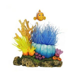 Coral Sea Anemone with Clownfish Aquarium Ornament