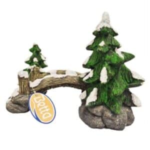 Christmas Trees & Bridge Aquarium Ornament