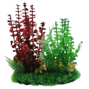 13" Red & Green Plastic Plant