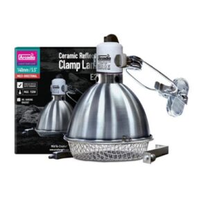 Reflector Clamp Lamp & Ceramic Holder 14cm Stainless Steel