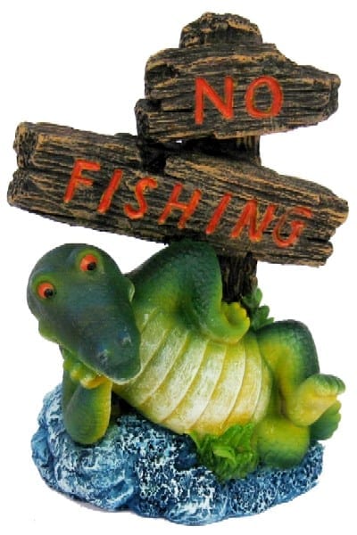 Croc 'No Fishing' Sign