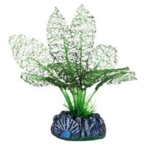 Green Lace Aquarium Silk Plant