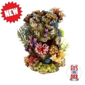Coral Stone with Plants Aquarium Ornament