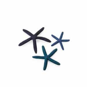 Set of 3 Starfish Blue Aquarium Decoration