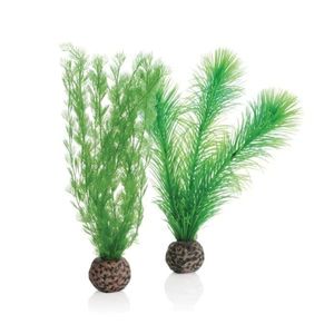 Small Green Feather Fern Artificial Plant Set of 2