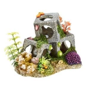 Stacked Cubic Habitat Aquarium Ornament 185mm