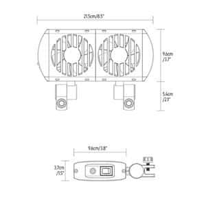 Aquarium Cooling Fan Twin (2) 