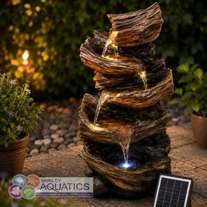 Solar Woodland Falls Water Feature