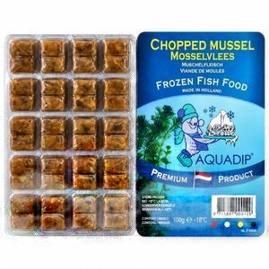 Aquadip Frozen Chopped Mussels Fish Food 100g